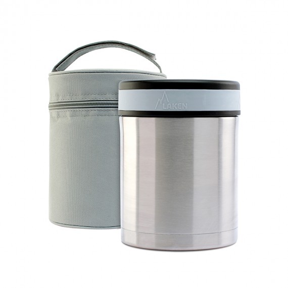 TERMO ALIMENTOS A.INOX. 1.00L + 2 R.ALIM. Y FUNDA GRIS - LAKEN