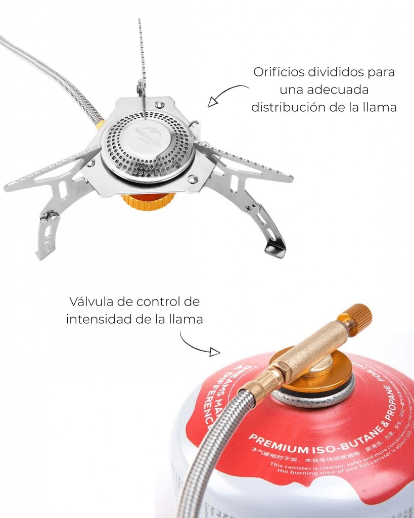 COCINA PORTATIL CON MANGUERA - NATUREHIKE